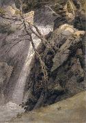 Francis Towne Waterfall near Ambleside Spain oil painting artist